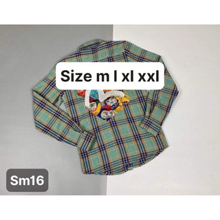 Sơ Mi Kẻ Thêu Hình Hot