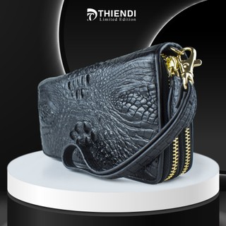  T D THIEN DI - Túi Ví Clutch Cầm Tay Kẹp Nách Nam Da Cá Sấu Thật Cao Cấp Hàng Hiệu - FULLBOX 