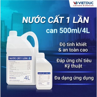 Nước cất 1 lần chai 500ml/ 4l