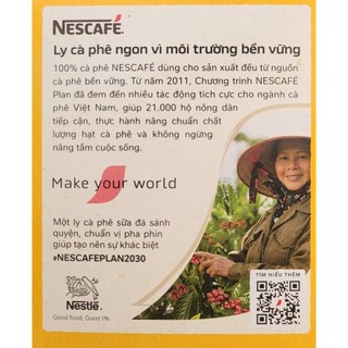 (Mẫu mới) Cà phê sữa đá hòa tan Nescafé 3in1 (Hộp 10 gói x 24 g)