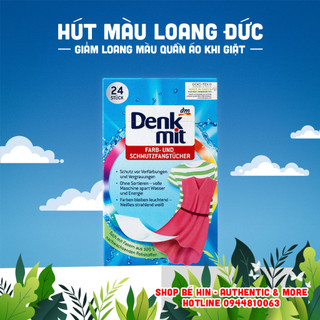 Giấy hút màu loang quần áo Denkmit, miếng hút màu loang quần áo, chống phai màu quần áo khi giặt