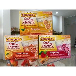 Bột sủi vitamin c ,antioxidants, vitamin b & electrolytes. tăng cường đề kháng emergen-c immune 1000mg