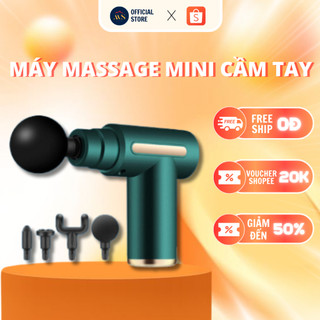 Máy massage cầm tay 4 đầu 6 chế độ trị nhức mỏi vai gáy, đau giãn cơ