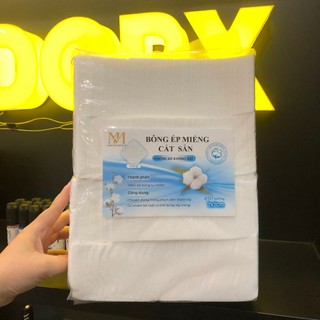 [ Giá Sỉ 500g] Bông Gòn Hạt Cắt Sẵn, Bông Thấm Nước Tẩy Trang 7x7cm