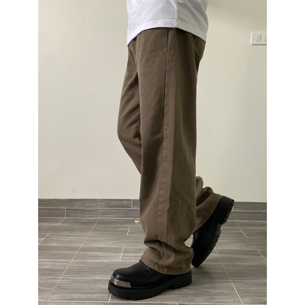 Quần jean trơn nam nữ form rộng Hem Fashion, quần bò baggy unisex ống suông dễ phối đồ, chất jean đẹp | BigBuy360 - bigbuy360.vn