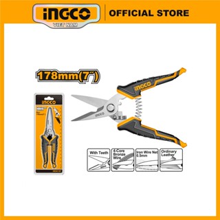 Kéo cắt đa năng 18cm tay cầm cao su TPR INGCO HES0187