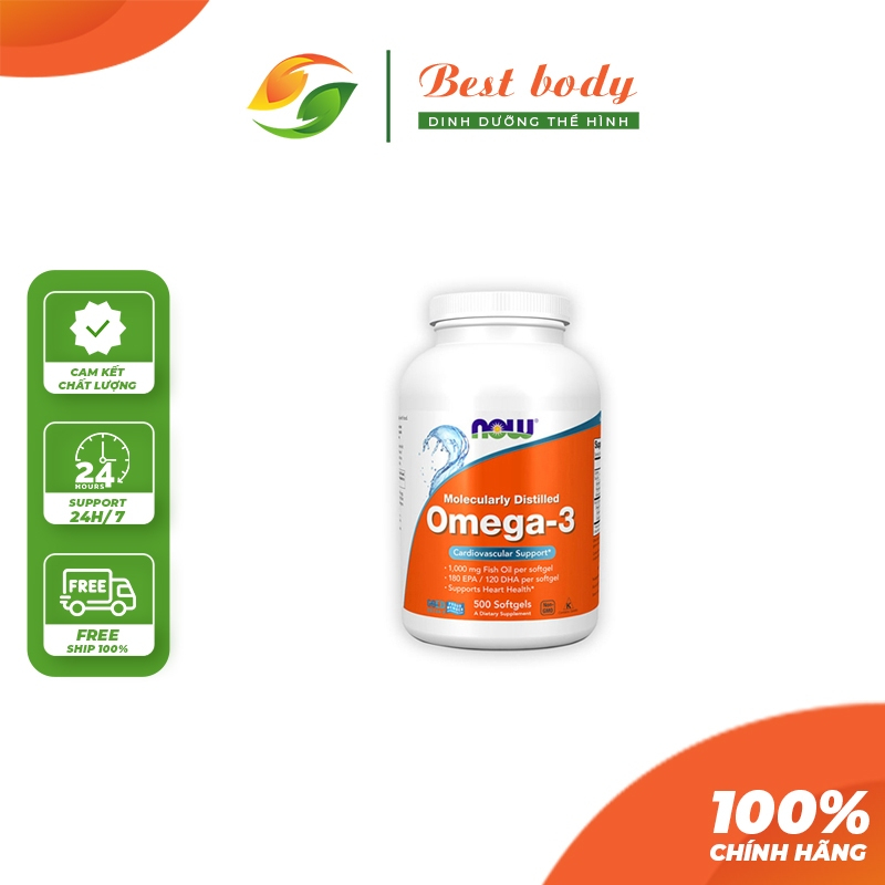 NOW Omega 3 Bổ Sung Giúp Đep Da Chống Lão Hóa Sáng Mắt Dầu Cá Omega3 Fish Oil