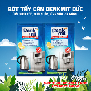 Bột tẩy cặn Denkmit Đức, tẩy cặn canxi, mảng bám bình đun nước, ấm siêu tốc, tẩy cặn vôi Denk mit
