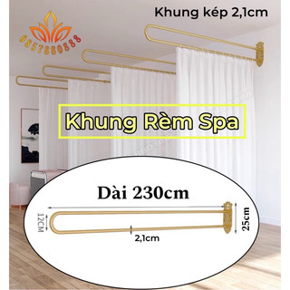 [Phụ Kiện Rèm] Khung rèm spa,thanh rèm gắn tường tiện lợi,chắc chắn