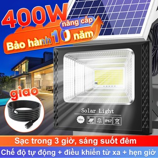 Đèn Năng Lượng Mặt Trời 400W IP67 Chống Nước Tiết Kiêm Điện Đèn cảm biến năng lượng mặt trời ngoài trời siêu sáng IP67