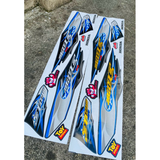 Tem Rời Mẫu Lửa Màu Bạc Phối Xanh Cực Chất Dán Wave 50,100,110