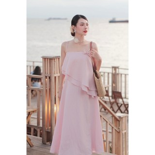 YM Concept Đầm 2 Dây Dáng Dài Maxi Đính Nơ Vạt Xéo - D0900