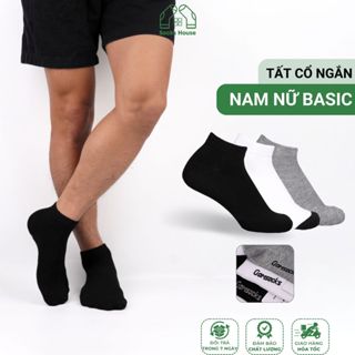 Vớ cổ thấp nam nữ trơn basic Socks House, chất liệu cotton mềm mịn hút ẩm thoáng khí khử mùi chân - GOMSOCKS-NGAN-1DOI