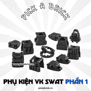 Phụ kiện vũ khí swat - đồ chơi lắp ráp xếp hình pab phụ kiện swat army minifigures lính quân đội