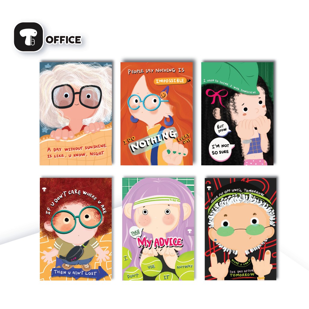 Vở Kẻ Ngang Có Dot Chấm Tube Notebook BST ''Quote Kids'' 17,5x25cm 120 trang 70GSM - TB (Nhiều Bìa)