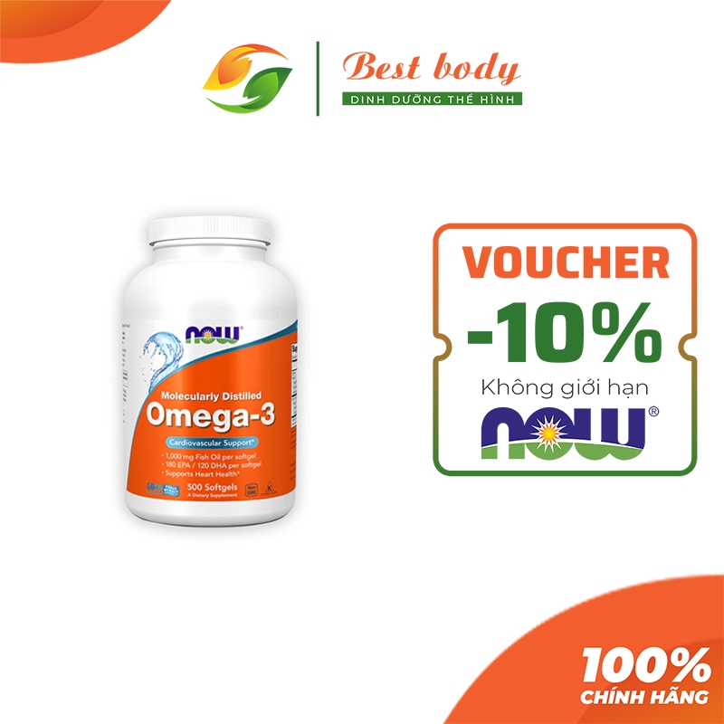 NOW Omega 3 Bổ Sung Giúp Đep Da Chống Lão Hóa Sáng Mắt Dầu Cá Omega3 Fish Oil