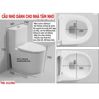 Bồn cầu liền khối 1 khối 954 xả xoáy kết hợp xả đẩy nước mạnh men nano cao cấp