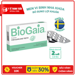 Men vi sinh nha khoa BioGaia Prodentis Thụy Điển cải thiện tình trạng răng miệng và mảng bám