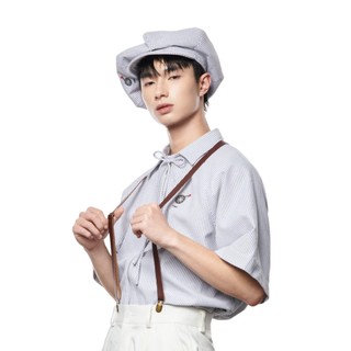 Mũ nồi beret vải kẻ sọc unisex lider popeye beret hat