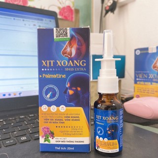 Xịt Xoang Sinus extra, Viêm Xoang mãn tính,xoang mũi dị ứng, sổ mũi, nghẹt mũi, vệ sinh mũi, ngừa viêm xoang - Lọ 20ml