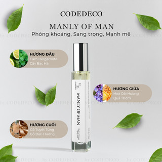 Tinh dầu nước hoa nam Manly Of Man nam tính, lịch lãm - Dạng xịt 10ml tiện lợi