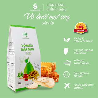 Vỏ bưởi mật ong sấy dẻo Nông Lâm Food Hộp 100g