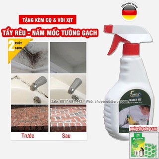 Bình xịt tẩy mốc tường trần, nhà vệ sinh, tẩy rêu nền sân gạch xi măng, tẩy tường bẩn đa năng chuyên dụng chai lớn 500ml