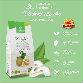 Vỏ bưởi sấy dẻo Nông Lâm Food trái cây sấy đạt chuẩn xuất khẩu Châu Âu hộp 200g.