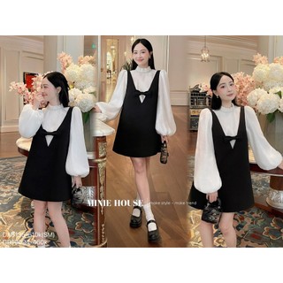 Set Đầm sát nách + áo voan tay dài cườm 6135.