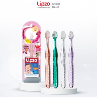 Combo 5 Bàn Chải Đánh Răng Lipzo Crystal Kids Lông Chỉ Tơ Nha Khoa Kháng Khuẩn Bảo Vệ Nướu Dành Cho Trẻ Em Từ 2 Tuổi