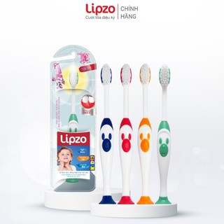 [Combo 4] Bàn Chải Đánh Răng Trẻ Em Lipzo Kids S2 Lông Chỉ Tơ Nha Khoa Siêu Mảnh Kháng Khuẩn Cho Bé Trên 2 Tuổi