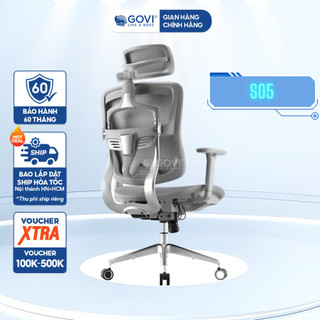 Ghế Công Thái Học S05 Bọc Full Lưới Dragon Mesh, Tựa Tay Tựa Đầu Điều Chỉnh, Bảo Hành 5 Năm Linh Hoạt