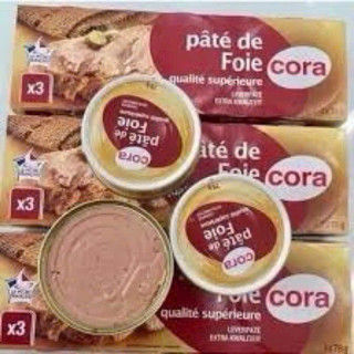 VĨ 3 HỘP Pate gan ngỗng va Heo Pháp cora