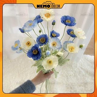  Hoa Giả Anh Túc  Poppy  Nemo Decor Trang Trí Nhà Cửa Tiệc Cưới Phụ Kiện Chụp Ảnh 