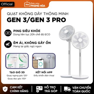 Quạt Tích Điện Thông Minh Smartmi Gen 3/ Gen 3 Pro, tao Ion âm lọc không khí, động cơ DC chống ồn