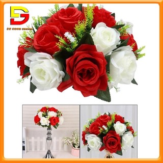 Lẵng Hoa Lụa Trang Trí Tiệc Cưới Dài 20cm Hoa Decor Bàn Hội Nghị, Sự Kiện, Sinh Nhật DG-602