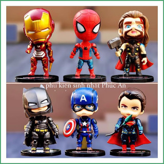 Sét 6 siêu anh hùng MARVEL trang trí bánh kem nhựa nhẹ