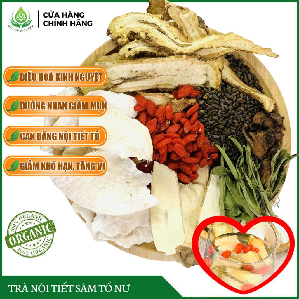 ✅[CHÍNH HÃNG] Trà Nội Tiết Sâm Tố Nữ Giúp Điều Kinh Cân Bằng Nội Tiết Tố Giảm Khô Hạn Tăng V1