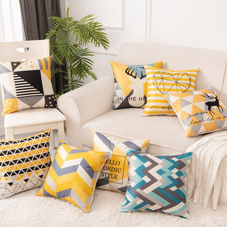 Gối tựa lưng , gối sofa vuông mẫu cây lá tropical đẹp 45x45cm