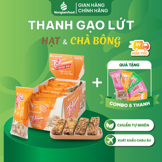 Thanh năng lượng gạo lứt ngũ cốc Hạt và Chà bông Top Energy Bar Nonglamfood 272g | Ăn kiêng giảm cân