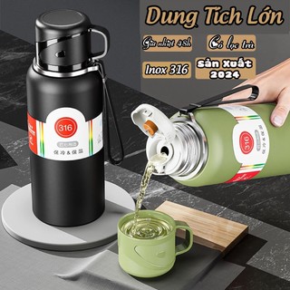  Bình giữ nhiệt chất liệu inox 316 chất lượng cao,nắp làm cốc giữ nhiệt nóng lạnh đến 12 giờ- BTC05 