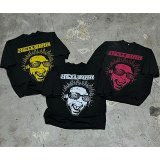 Áo thun wash oversize - Hellstar Rage Tee Washed Black