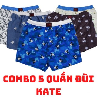 Combo 5 Quần short đùi nam Họa Tiết Q&P Genz vải kate mát mẻ co giãn thoáng mát màu ngẫu nhiên