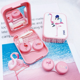 khay đựng lens đôi Hồng hạc + nhóc bơ