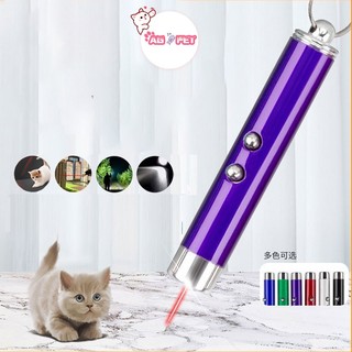 Gậy mèo ngộ nghĩnh bằng laser, Bút chiếu laser 2 Trong 1 màu đỏ với đèn LED trắng vui nhộn, đồ chơi cho chó.