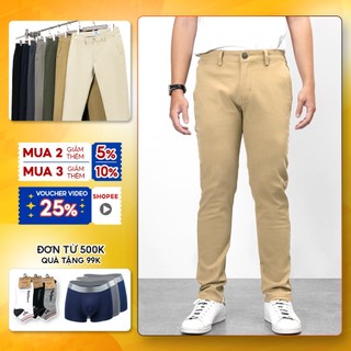 Quần Kaki Dài Nam co giãn PigoFashion cao cấp QKK01 chọn nhiều màu