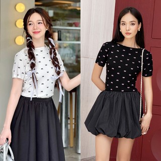 OLV - Áo thun kiểu Rosabel Top 2 màu