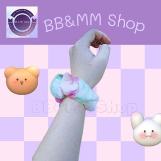 Scrunchies 2 lớp siêu xinh, hoa cúc, nhiều màu, kim tuyến
