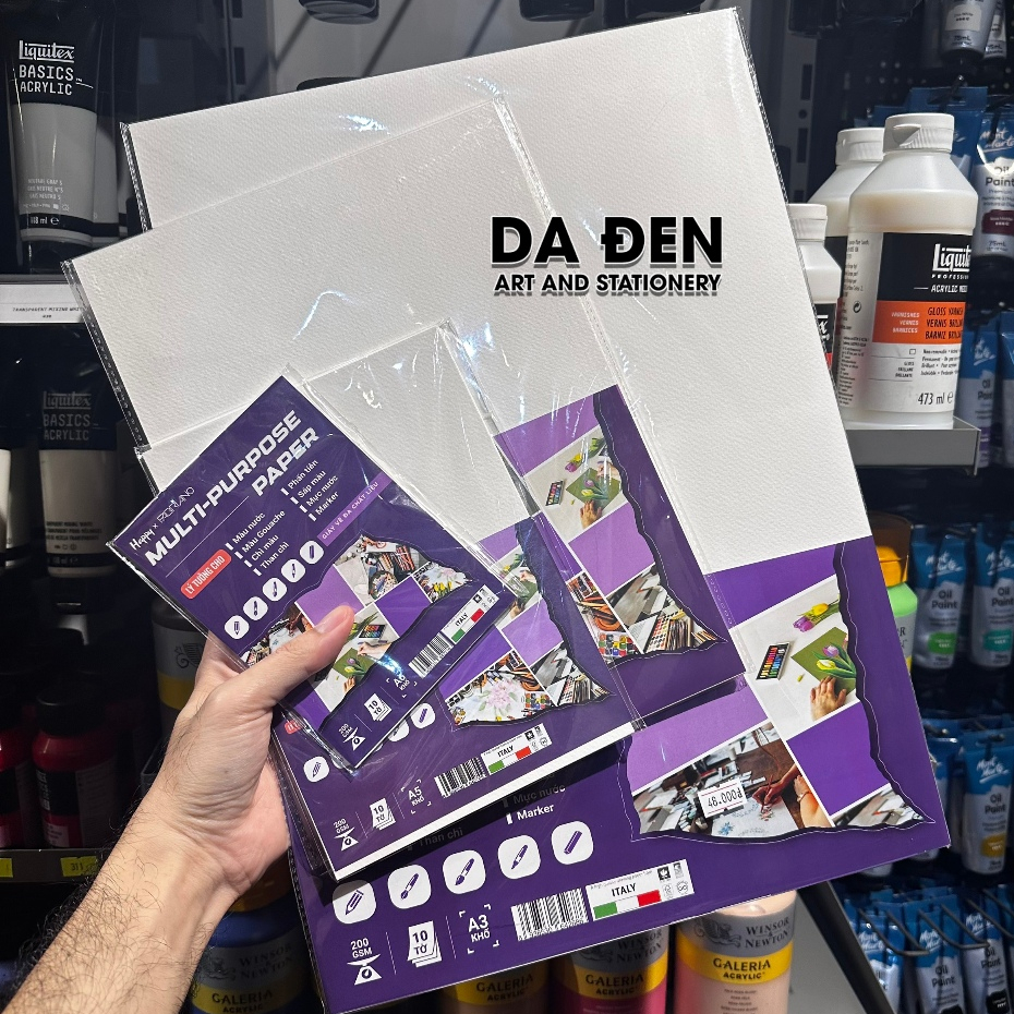 [DA ĐEN] Giấy Vẽ Happy Multi Purpose Paper 200gsm (Mới)