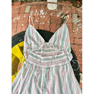 đầm kẻ sọc BERSHKA auth